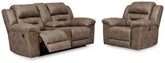 J&M Furniture - Ashley Furniture - Stoneland Reclining Loveseat and Power Recliner - Reclining Loveseat and Power Recliner - 39905U2
